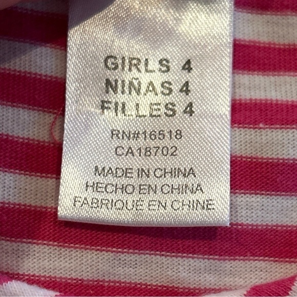 Dollie & Me Matching Tunic Tops Girls Size 4 + Doll Top Pink & White W/ Flower - Picture 5 of 8